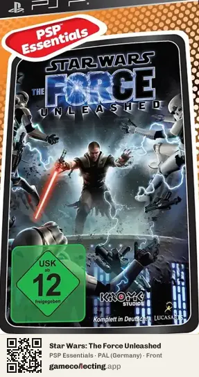 Star Wars: The Force Unleashed PlayStation Portable, Germany box front