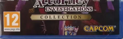 Ace Attorney Investigations Collection, the PEGI square on its front
