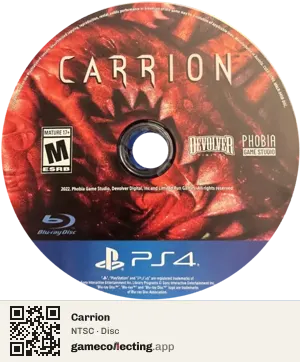 Carrion PlayStation 4, NTSC disc