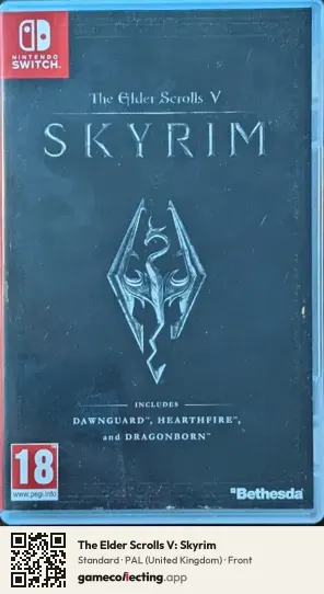 The Elder Scrolls V: Skyrim Nintendo Switch, United Kingdom box front