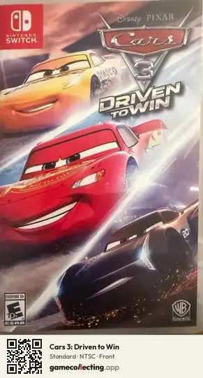 Cars 3: Driven to Win Nintendo Switch, NTSC box front