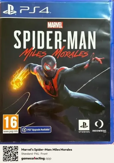 Marvel's Spider-Man: Miles Morales PlayStation 4, PAL box front