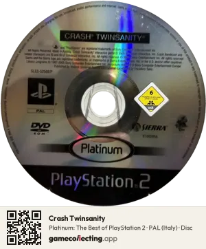 Crash Twinsanity PlayStation 2, PAL disc