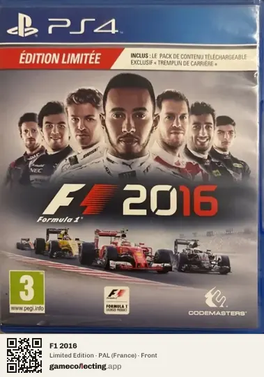 F1 2016 PlayStation 4, France box front