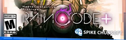 Master Detective Archives: RAIN CODE Plus, the ESRB box on its front