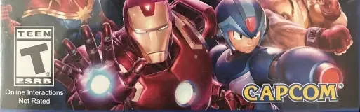 Marvel vs. Capcom: Infinite, the ESRB box on its front