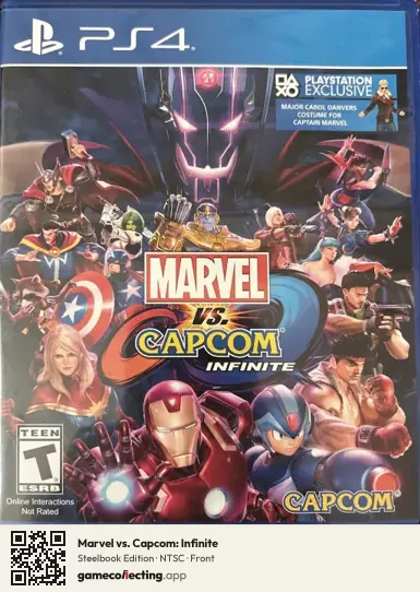 Marvel vs. Capcom: Infinite PlayStation 4, NTSC box front