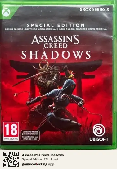 Assassin's Creed Shadows Xbox Series X, PAL box front