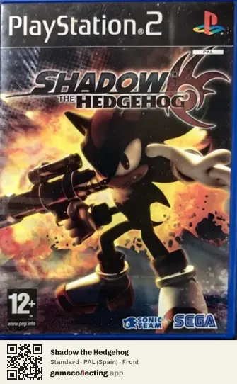 Shadow the Hedgehog PlayStation 2, Spain box front