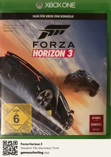 Forza Horizon 3 Xbox One, Germany box front