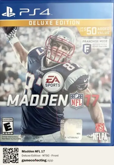Madden NFL 17 PlayStation 4, NTSC box front