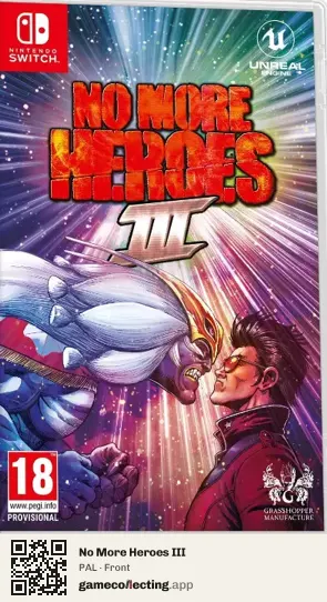 No More Heroes III Nintendo Switch, PAL box front