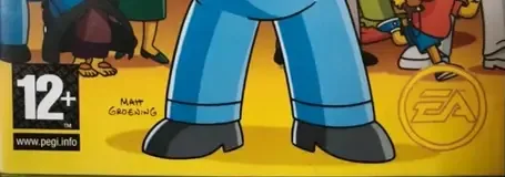 The Simpsons Game, the PEGI square on its front