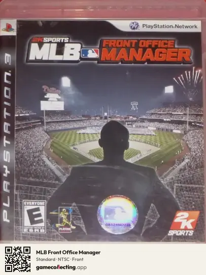 MLB Front Office Manager PlayStation 3, NTSC box front