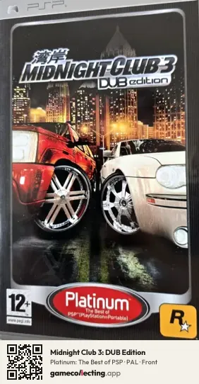 Midnight Club 3: DUB Edition PlayStation Portable, PAL box front