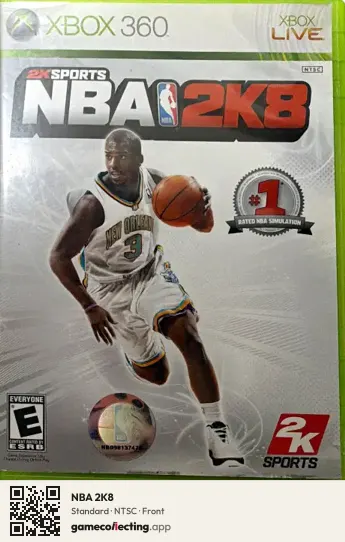 NBA 2K8 Xbox 360, NTSC box front