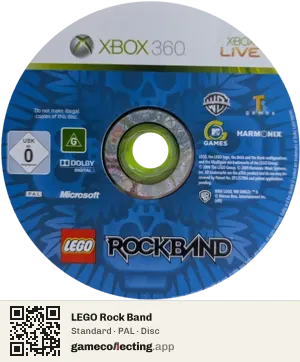 LEGO Rock Band Xbox 360, PAL disc