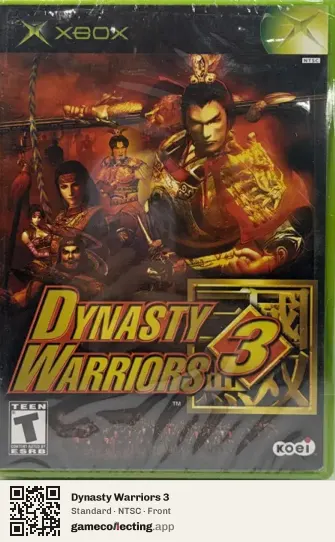 Dynasty Warriors 3 Xbox, NTSC box front