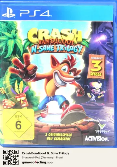 Crash Bandicoot N. Sane Trilogy PlayStation 4, Germany box front