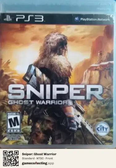 Sniper: Ghost Warrior PlayStation 3, NTSC box front