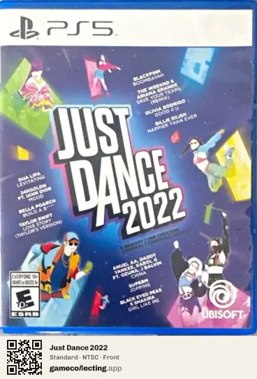Just Dance 2022 PlayStation 5, NTSC box front