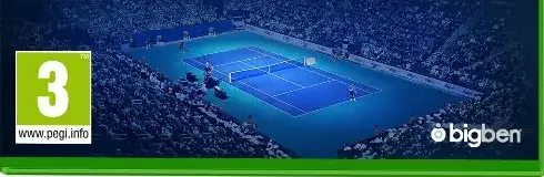 Tennis World Tour, the PEGI square on its front