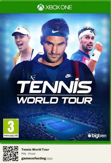 Tennis World Tour Xbox One, PAL box front