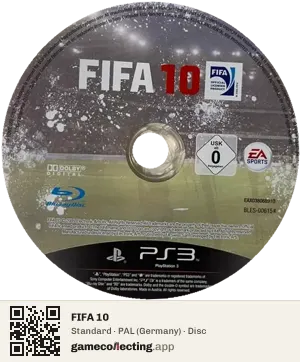FIFA 10 PlayStation 3, PAL disc