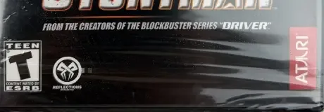 Stuntman, the ESRB box on its front