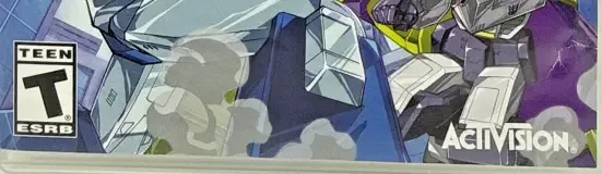 Transformers: Devastation, the ESRB box on its front