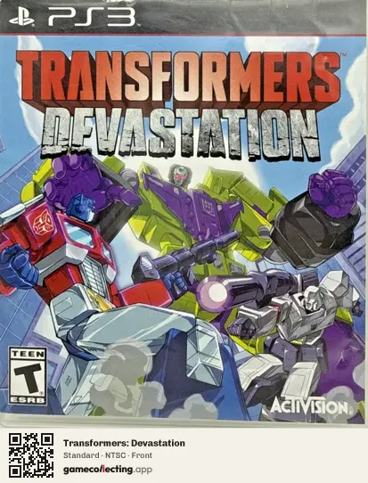 Transformers: Devastation PlayStation 3, NTSC box front
