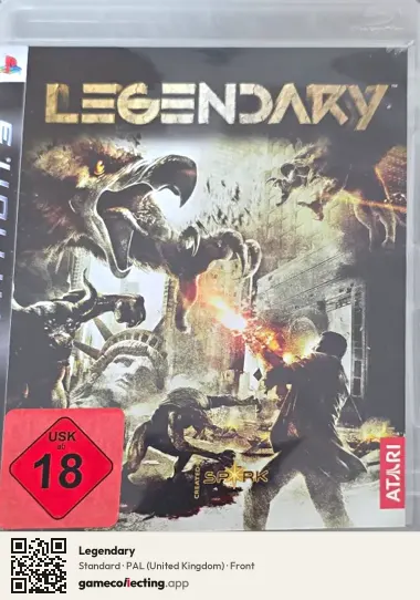 Legendary PlayStation 3, United Kingdom box front