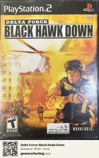 Delta Force: Black Hawk Down PlayStation 2, NTSC box front