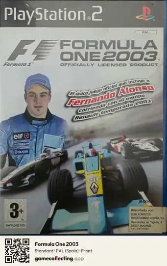 Formula One 2003 PlayStation 2, Spain box front