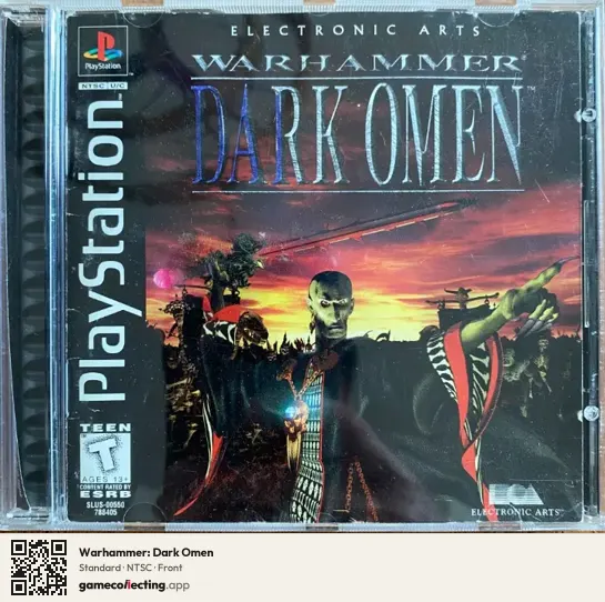 Warhammer: Dark Omen PlayStation, NTSC box front