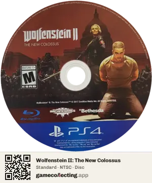 Wolfenstein II: The New Colossus PlayStation 4, NTSC disc
