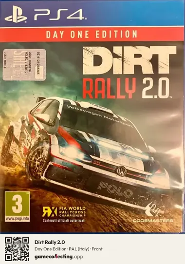 Dirt Rally 2.0 PlayStation 4, Italy box front