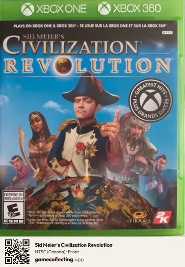 Sid Meier's Civilization Revolution Xbox 360, Canada box front