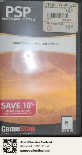 Atari Classics Evolved PlayStation Portable, NTSC box front