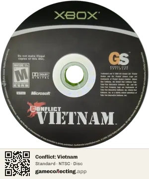 Conflict: Vietnam Xbox, NTSC disc