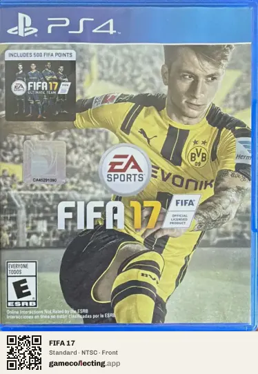 FIFA 17 PlayStation 4, NTSC box front