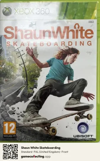 Shaun White Skateboarding Xbox 360, United Kingdom box front