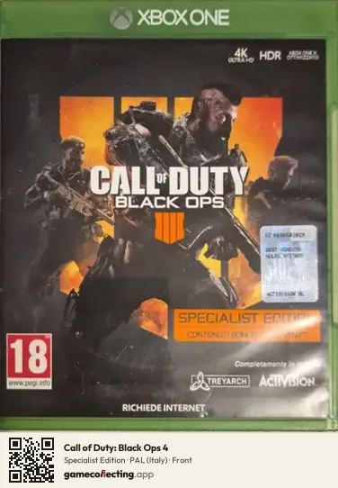Call of Duty: Black Ops 4 Xbox One, Italy box front