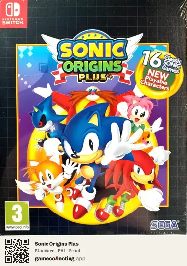 Sonic Origins Plus Nintendo Switch, PAL box front