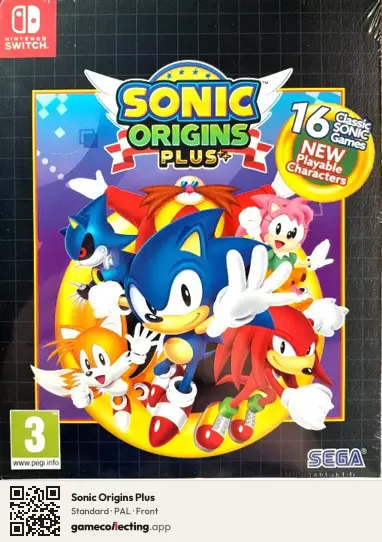 Sonic Origins Plus Nintendo Switch, PAL box front