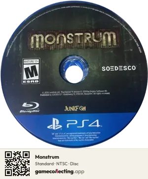 Monstrum PlayStation 4, NTSC disc