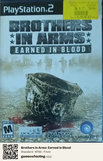 Brothers in Arms: Earned in Blood PlayStation 2, NTSC box front