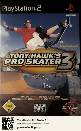 Tony Hawk's Pro Skater 3 PlayStation 2, Germany box front