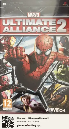 Marvel: Ultimate Alliance 2 PlayStation Portable, PAL box front