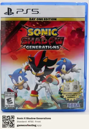 Sonic X Shadow Generations PlayStation 5, NTSC box front